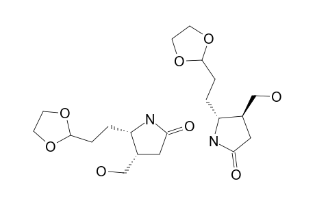 TRANS/CIS-5-[2'-(1'',3''-DIOXOLAN-2''-YL)-ETHYL]-4-HYDROXYMETHYLPYRROLIDIN-2-ONE