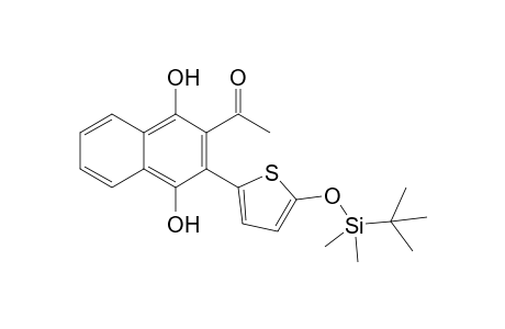 2-(2-Acetyl-1,4-dihydroxy-3-naphthyl)-5-(tert-butyldimethylsilyloxy)-1H-thiophene