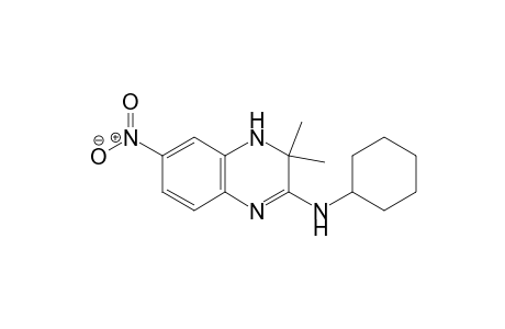 N-Cyclohexyl-3,4-dihydro-3,3-dimethyl-6-nitroquinoxalin-2-amine