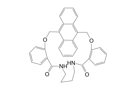Anthracene-9,10-diyl-cyclolic[dibenzo[c,m]-2,15-dioxa-6,11-diazacyclohexadeca-dien-5,12-dione]