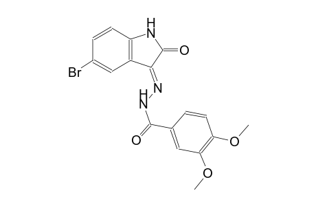 N'-[(3E)-5-bromo-2-oxo-1,2-dihydro-3H-indol-3-ylidene]-3,4-dimethoxybenzohydrazide