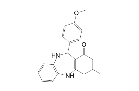 1H-Dibenzo[b,e][1,4]diazepin-1-one, 2,3,4,5,10,11-hexahydro-11-(4-methoxyphenyl)-3-methyl-