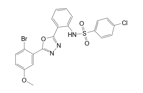 2'-[5-(2-bromo-5-methoxyphenyl)-1,3,4-oxadiazol-2-yl]-4-chlorobenzenesulfonanilide