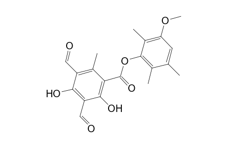 Benzoic acid, 3,5-diformyl-2,4-dihydroxy-6-methyl-, 3-methoxy-2,5,6-trimethylphenyl ester