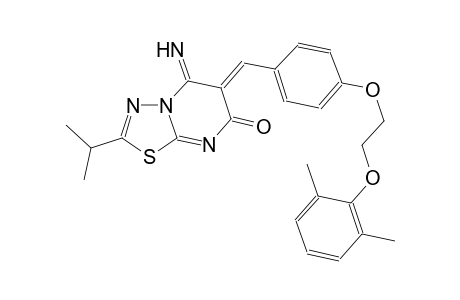 7H-[1,3,4]thiadiazolo[3,2-a]pyrimidin-7-one, 6-[[4-[2-(2,6-dimethylphenoxy)ethoxy]phenyl]methylene]-5,6-dihydro-5-imino-2-(1-methylethyl)-, (6Z)-