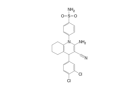4-[2-Amino-3-cyano-4-(3,4-dichlorophenyl)-5,6,7,8-tetrahydroquinolin-1(4H)-yl]benzenesulfonamide,