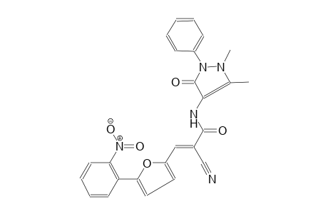2-propenamide, 2-cyano-N-(2,3-dihydro-1,5-dimethyl-3-oxo-2-phenyl-1H-pyrazol-4-yl)-3-[5-(2-nitrophenyl)-2-furanyl]-, (2E)-