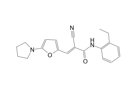 (2E)-2-cyano-N-(2-ethylphenyl)-3-[5-(1-pyrrolidinyl)-2-furyl]-2-propenamide