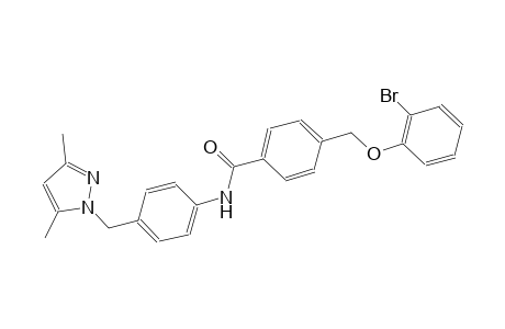 4-[(2-bromophenoxy)methyl]-N-{4-[(3,5-dimethyl-1H-pyrazol-1-yl)methyl]phenyl}benzamide