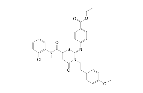 ethyl 4-({(2Z)-6-[(2-chloroanilino)carbonyl]-3-[2-(4-methoxyphenyl)ethyl]-4-oxotetrahydro-2H-1,3-thiazin-2-ylidene}amino)benzoate