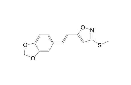 5-[(E)-2-(1,3-benzodioxol-5-yl)ethenyl]-3-(methylthio)isoxazole