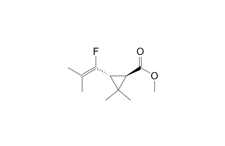 Cyclopropanecarboxylic acid, 3-(1-fluoro-2-methyl-1-propenyl)-2,2-dimethyl-, methyl ester, trans-(.+-.)-