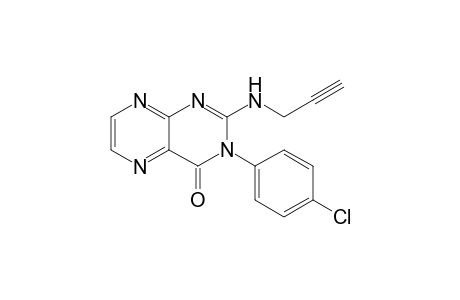 3-(4-Chlorophenyl)-2-(prop-2-ynylamino)-4-pteridinone