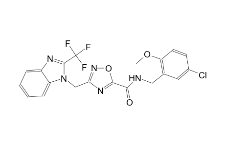 N-(5-chloro-2-methoxybenzyl)-3-{[2-(trifluoromethyl)-1H-benzimidazol-1-yl]methyl}-1,2,4-oxadiazole-5-carboxamide