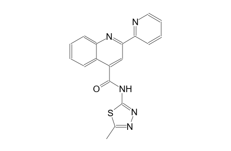4-quinolinecarboxamide, N-(5-methyl-1,3,4-thiadiazol-2-yl)-2-(2-pyridinyl)-