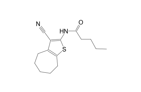 N-(3-cyano-5,6,7,8-tetrahydro-4H-cyclohepta[b]thien-2-yl)pentanamide