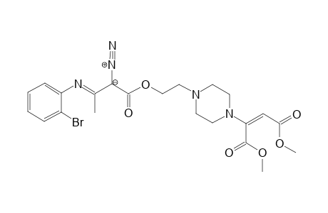 1-{2-[2-Diazo-3-(E)-(2-bromophenylimino)-butyroyloxyl]ethan-1-yl}-4-[(E)-1,2-(dimethoxycarbonyl)ethen-1-yl]piperaine