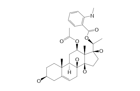 [(1S)-1-[(3S,8S,9R,10R,12R,13R,14R,17S)-12-acetyloxy-3,8,14,17-tetrahydroxy-10,13-dimethyl-1,2,3,4,7,9,11,12,15,16-decahydrocyclopenta[a]phenanthren-17-yl]ethyl] 2-methylaminobenzoate