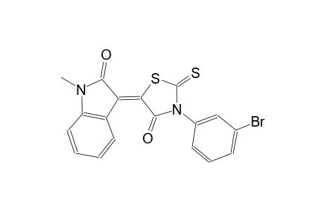 2H-indol-2-one, 3-[3-(3-bromophenyl)-4-oxo-2-thioxo-5-thiazolidinylidene]-1,3-dihydro-1-methyl-, (3Z)-