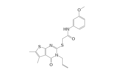 2-[(3-allyl-5,6-dimethyl-4-oxo-3,4-dihydrothieno[2,3-d]pyrimidin-2-yl)sulfanyl]-N-(3-methoxyphenyl)acetamide