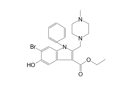 6-Bromo-5-hydroxy-2-(4-methyl-piperazin-1-ylmethyl)-1-phenyl-1H-indole-3-carboxylic acid ethyl ester