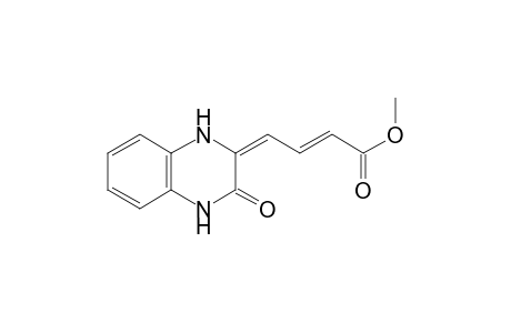 2-Butenoic acid, 4-(3,4-dihydro-3-oxo-2(1H)-quinoxalinylidene)-, methyl ester, (E,E)-