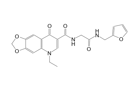 5-ethyl-N-{2-[(2-furylmethyl)amino]-2-oxoethyl}-8-oxo-5,8-dihydro[1,3]dioxolo[4,5-g]quinoline-7-carboxamide