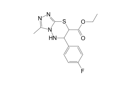 5H-[1,2,4]Triazolo[3,4-b][1,3,4]thiadiazine-7-carboxylic acid, 6-(4-fluorophenyl)-6,7-dihydro-3-methyl-, ethyl ester