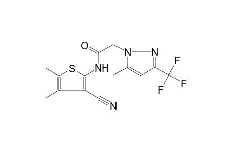N-(3-cyano-4,5-dimethyl-2-thienyl)-2-[5-methyl-3-(trifluoromethyl)-1H-pyrazol-1-yl]acetamide