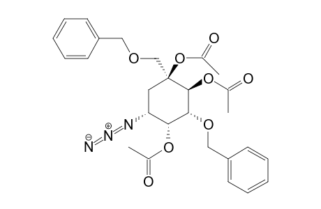 (1R,2R,3S,4S,5S)-1-Azido-2,4,5-triacetyl-3-O-benzyl-5-((benzyloxy)methyl)cyclohexane-2,3,4,5-tetrol