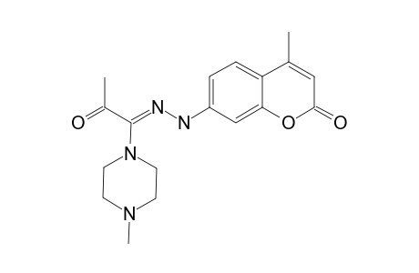 4-METHYL-7-[2-[1-(4-METHYLPIPERAZIN-1-YL)-2-OXO-PROPYLIDENE]-HYDRAZINYL]-2H-CHROMEN-2-ONE