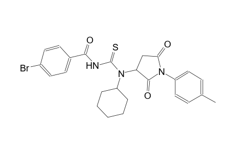 N'-(4-bromobenzoyl)-N-cyclohexyl-N-[1-(4-methylphenyl)-2,5-dioxo-3-pyrrolidinyl]thiourea