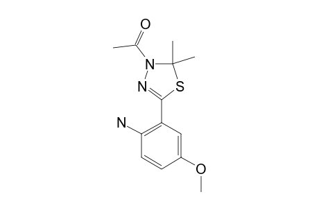 3-METHYLCARBONYL-5-(2-AMINO-5-METHOXYPHENYL)-2,2-DIMETHYL-2,3-DIHYDRO-1,3,4-THIADIAZOLE
