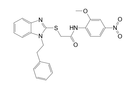 Acetamide, N-(2-methoxy-4-nitrophenyl)-2-[[1-(2-phenylethyl)-1H-1,3-benzimidazol-2-yl]thio]-