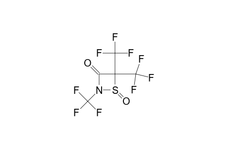 1,2-Thiazetidin-3-one, 2,4,4-tris(trifluoromethyl)-, 1-oxide
