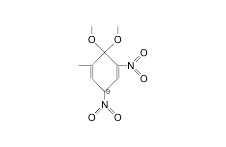 1,1-Dimethoxy-2,4-dinitro-6-methyl-cyclohexadienyl anion