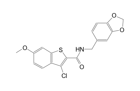 N-(1,3-benzodioxol-5-ylmethyl)-3-chloro-6-methoxy-1-benzothiophene-2-carboxamide