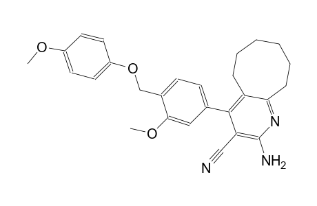 2-amino-4-{3-methoxy-4-[(4-methoxyphenoxy)methyl]phenyl}-5,6,7,8,9,10-hexahydrocycloocta[b]pyridine-3-carbonitrile