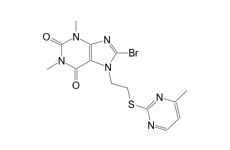 8-bromo-1,3-dimethyl-7-{2-[(4-methyl-2-pyrimidinyl)sulfanyl]ethyl}-3,7-dihydro-1H-purine-2,6-dione