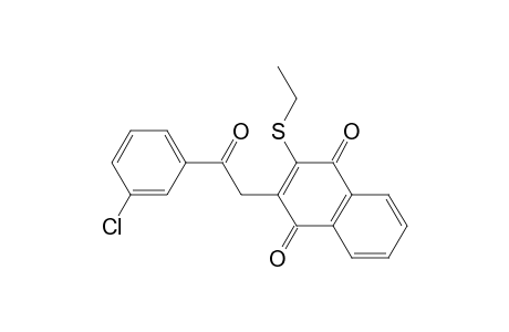 1,4-Naphthalenedione, 2-[2-(3-chlorophenyl)-2-oxoethyl]-3-(ethylthio)-