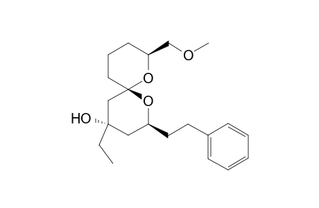 (2S,4S,6S,8S)-4-Ethyl-8-((methoxy)methyl)-2-(2-(phenyl)ethyl)-1,7-dioxaspiro[5.5]undecan-4-ol