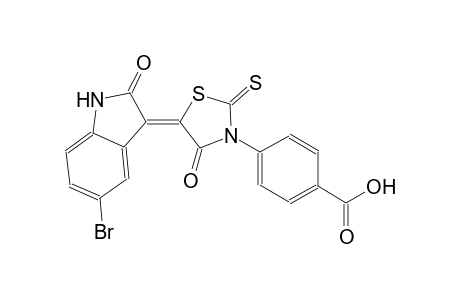 4-[(5Z)-5-(5-bromo-2-oxo-1,2-dihydro-3H-indol-3-ylidene)-4-oxo-2-thioxo-1,3-thiazolidin-3-yl]benzoic acid