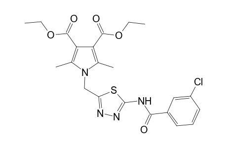 diethyl 1-[[5-[(3-chlorobenzoyl)amino]-1,3,4-thiadiazol-2-yl]methyl]-2,5-dimethyl-pyrrole-3,4-dicarboxylate