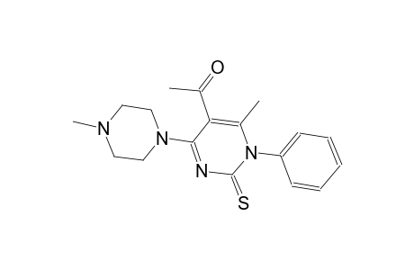 1-[6-methyl-4-(4-methyl-1-piperazinyl)-1-phenyl-2-thioxo-1,2-dihydro-5-pyrimidinyl]ethanone