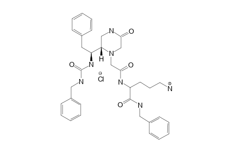 N-[2-[(2S)-[(1S)-(3-BENZYLUREIDO)-2-PHENYLETHYL]-5-OXO-PIPERAZIN-1-YL]-ACETYL]-ORN-NH-BN-HYDROCHLORIDE