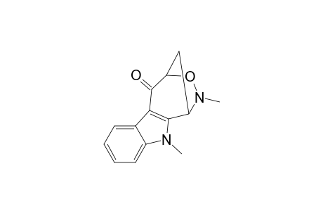 (2R*,5S*)-4,6-Dimethyl-1-oxo-3,4-oxaza-1,2,3,4,5,6-hexahydro-2,5-methanocyclohepta[b]indole