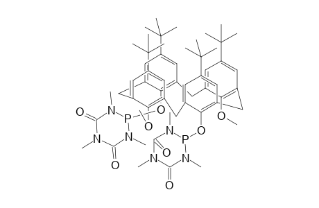 p-tert-Butyl-dimethoxy-bis(1,3,5-trimethyl-1,3,5-triaza-2-sigma-3,lambda-3-phosphorin-4,6-dionyloxy)-calix[4]arene