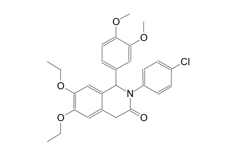 2-(4-chlorophenyl)-1-(3,4-dimethoxyphenyl)-6,7-diethoxy-1,4-dihydro-3(2H)-isoquinolinone