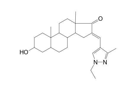 16-(1-Ethyl-3-methyl-1H-pyrazol-4-ylmethylene)-3-hydroxy-10,13-dimethyl-hexadecahydro-cyclopenta[a]phenanthren-17-one