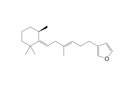 3-[(E,6E)-4-methyl-6-[(6R)-2,2,6-trimethylcyclohexylidene]hex-3-enyl]furan